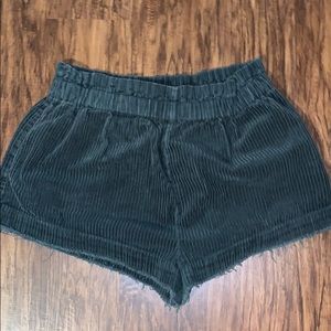 Army green Corduroy shorts